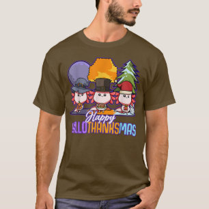 T-shirt Gnome Lover minimaliste de Noël Thanksgiving Hall