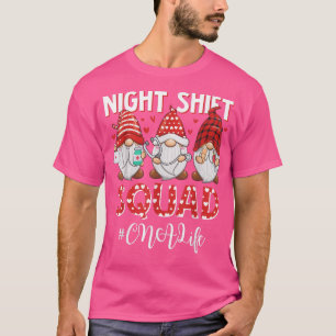T-shirt Gnome Night Shift Squad CNA Life Nurse Valen
