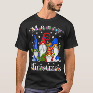 T-shirt Gnome Noël Pyjamas Jardin Gnome Joyeux Christ