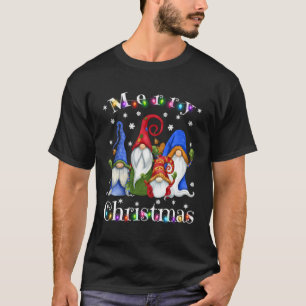 T-shirt Gnome Noël Pyjamas Jardin Gnome Joyeux Noël