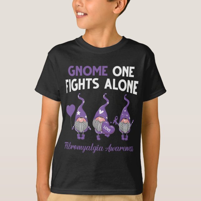 T-shirt Gnome One combat seul Fibromyalgie Sensibilisation (Devant)