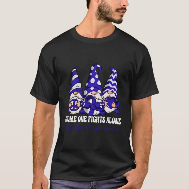 T-shirt Gnome One combat seul la prévention de la maltrait (Devant)