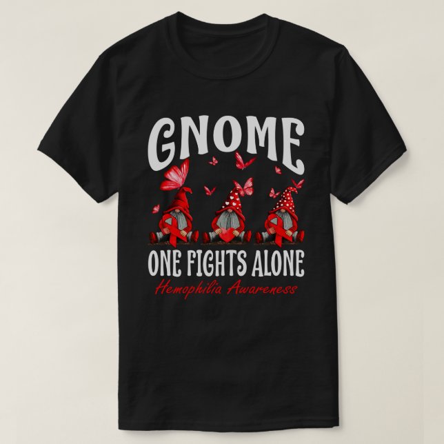 T-shirt Gnome One combat seul la sensibilisation à l'hémop (Design devant)