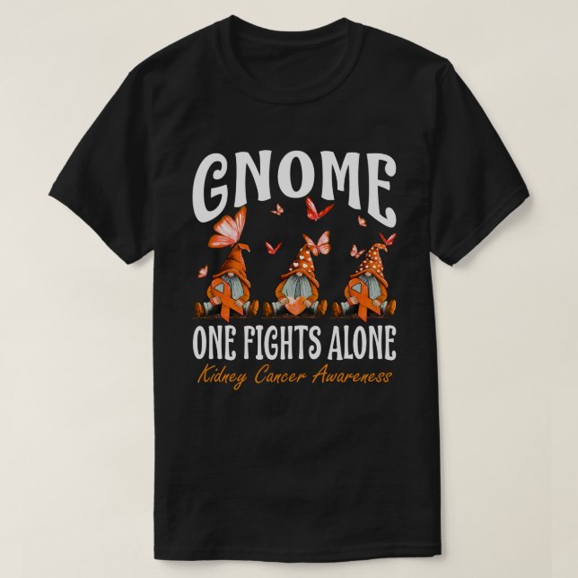 T-shirt Gnome One combat seul la sensibilisation au cancer (Design devant)