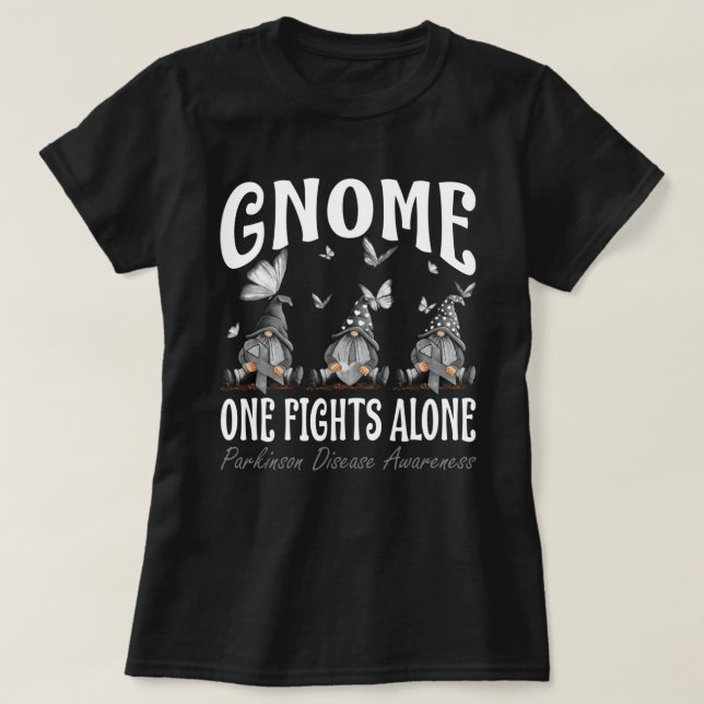 T-shirt Gnome One combat seul Parkinson (Design devant)