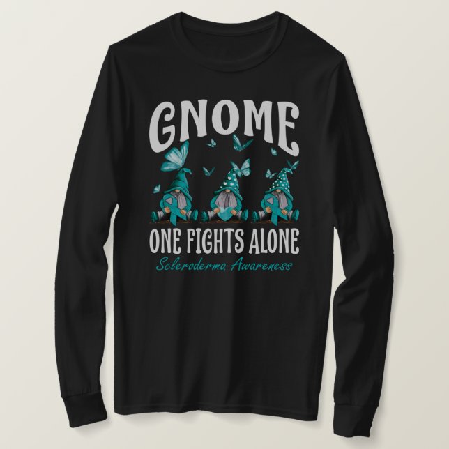T-shirt Gnome One combat seul Scleroderma sensibilisation (Design devant)