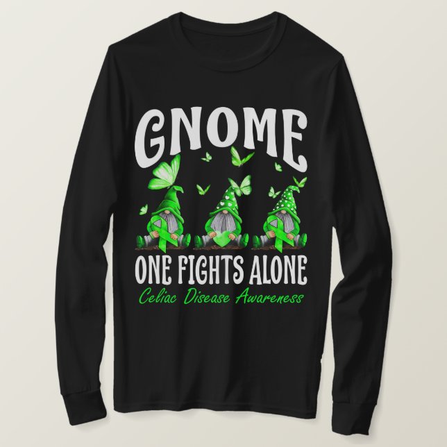T-shirt Gnome One Fights Alone Celiac Disease Awareness (Design devant)