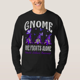 T-shirt Gnome One Fights Alone Domestic Violence Awareness