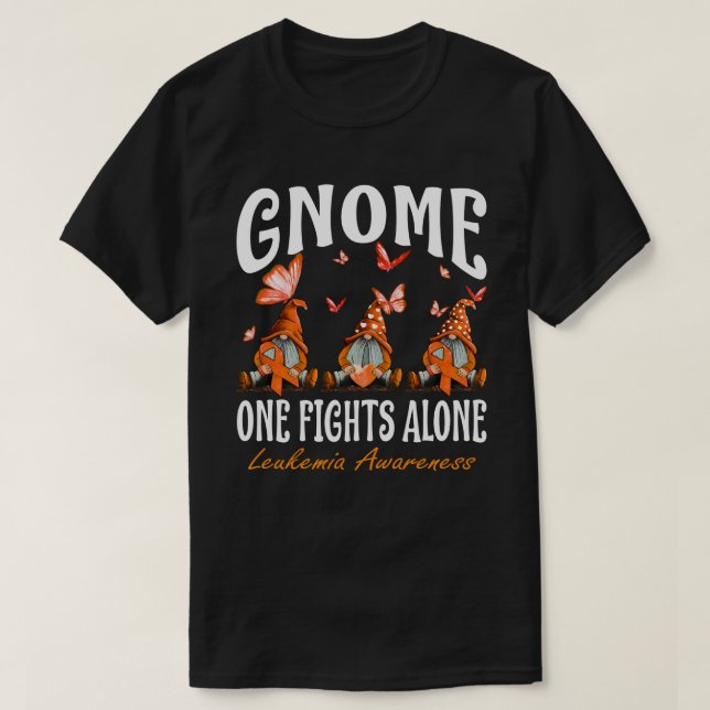 T-shirt Gnome One lutte seule contre la leucémie (Design devant)