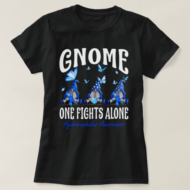 T-shirt Gnome One se bat seul pour la sensibilisation à l' (Design devant)