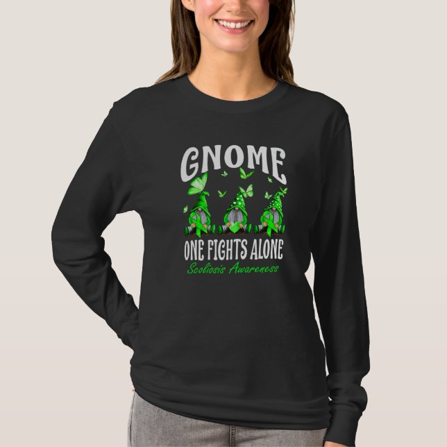 T-shirt Gnome One se bat seul pour la sensibilisation à la (Devant)