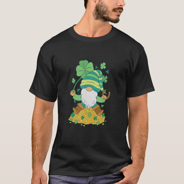 T-shirt Gnome or St Patrick vert (Devant)