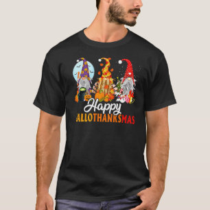 T-shirt Gnome Père Noël Witch Hallothanksmas Halloween Tha