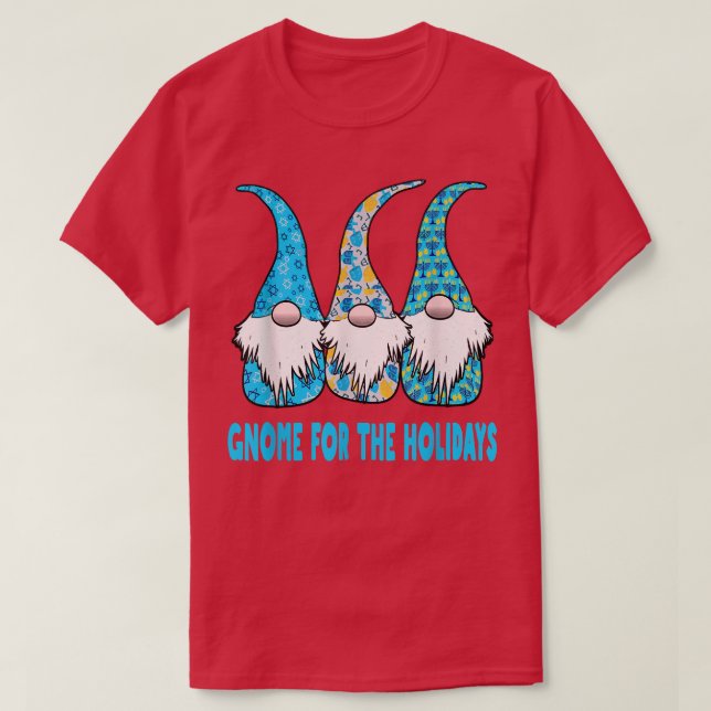 T-shirt Gnome Pour Les Vacances Hanoukka Juif Noël (Design devant)
