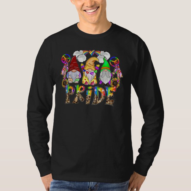 T-shirt Gnome Pride Leopard LGBT Flag Gay Pride Month Tran (Devant)