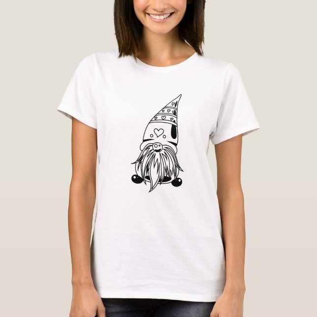 T-shirt Gnome scandanave peint (Devant)