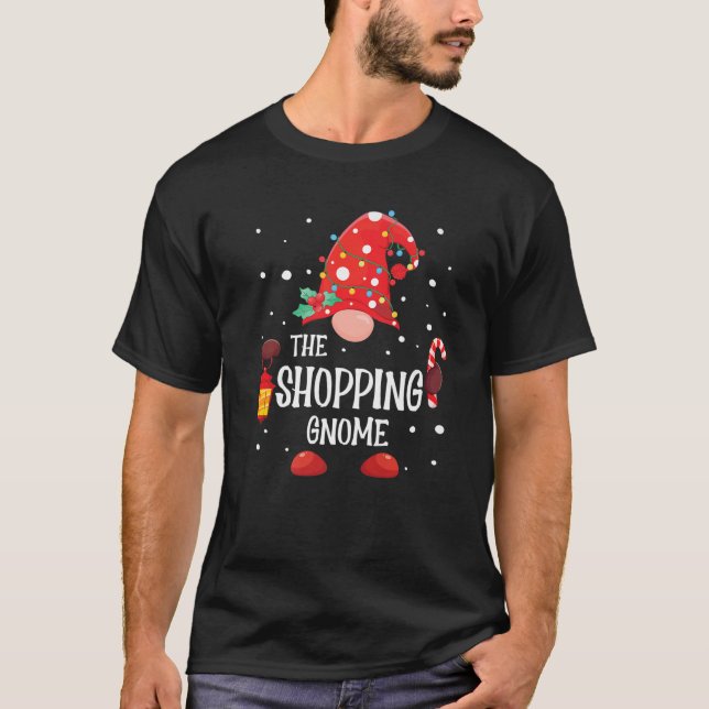 T-shirt Gnome shopping jumelant famille Noël Gnome (Devant)