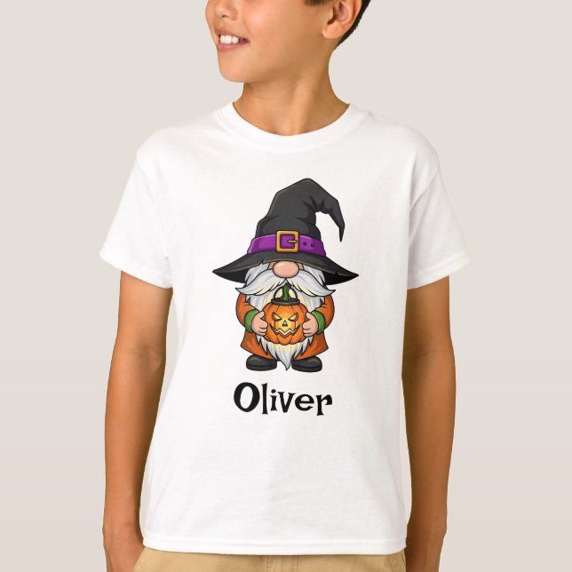T-shirt Gnome sorcier effrayant Halloween (Devant)