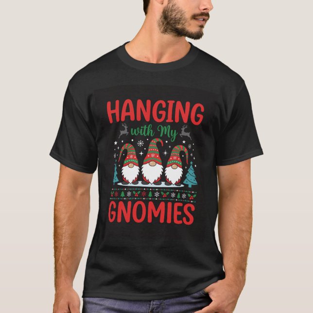 T-shirt Gnome suspendu Noël Gnome (Devant)