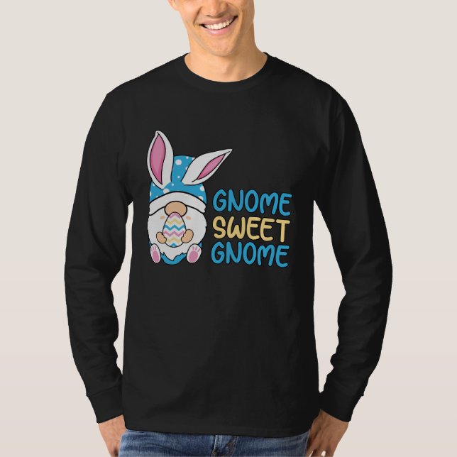 T-shirt Gnome Sweet Gnome Easter Day Egg Hunt Boys Girls K (Devant)