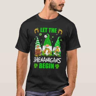 T-shirt Gnome Tie Dye Shamrock Laisser Shenanigans Commenc