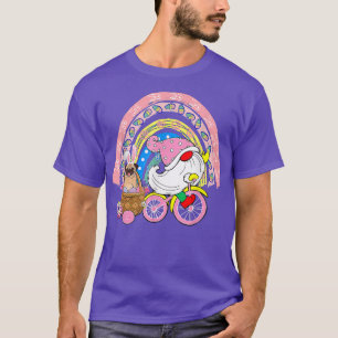 T-shirt Gnome Transportant Du Carlin De Lapin Sur Un Vélo