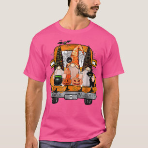 T-shirt Gnome Witch Halloween Citrouille Automne Vacances