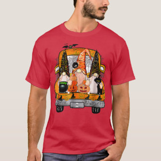 T-shirt Gnome Witch Halloween Pumpkin Autumn Fall Holiday