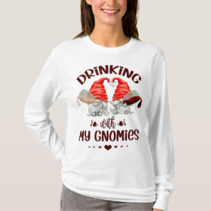 T-shirt Gnomes Amateurs De Vins Boire Avec Mes Gnomies Drô