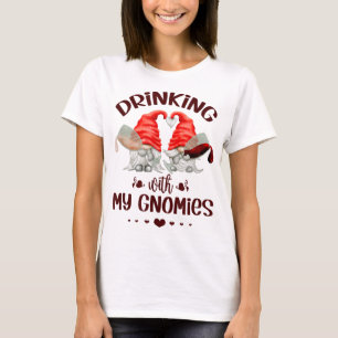 T-shirt Gnomes Amateurs De Vins Boire Avec Mes Gnomies Drô