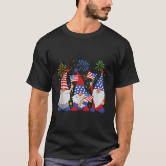 T-shirt Gnomes Américains Patriotiques 4 Juillet