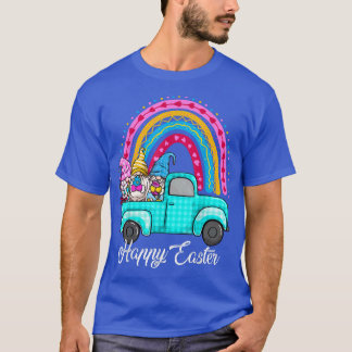 T-shirt gnomes arc-en-ciel avec oeufs de lapin Chasse Cami