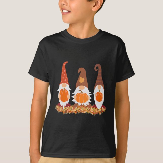 T-shirt Gnomes Automnes Et Feuilles Automnes De Bons Cadea (Devant)