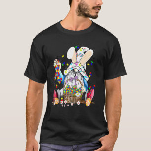 T-shirt Gnomes Bunny Eggs Puzzle Ruban Sensibilisation sur