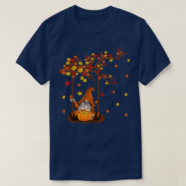 T-shirt Gnomes citrouilles Automne Mignons Halloween Thank (Design devant)