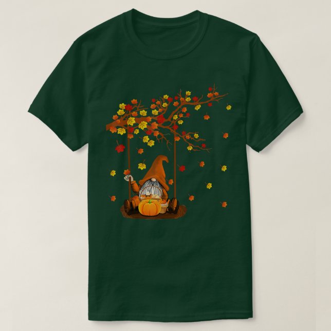T-shirt Gnomes citrouilles Automne Mignons Halloween Thank (Design devant)