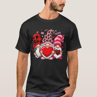 T-shirt Gnomes Crew Valentines Day Buffalo Leopard Heart