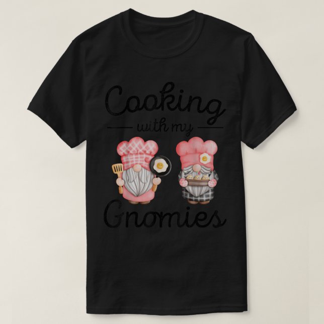 T-shirt Gnomes Cuisine Drôle Chef Gnome (Design devant)