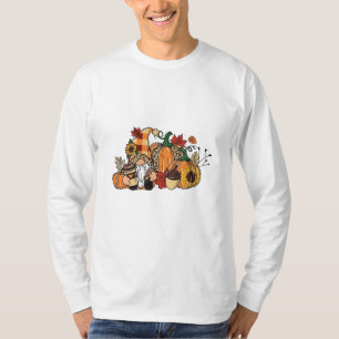 T-shirt Gnomes d'action de grâce Feuilles Gnomes Funny Fal