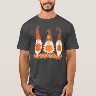 T-shirt Gnomes d'automne et feuilles d'automne beaux cadea