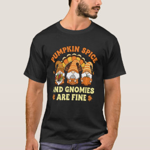 T-shirt Gnomes de Citrouille Spice de Thanksgiving d'Autom