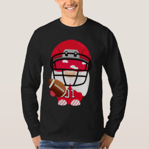 T-shirt Gnomes De Football Américain Hommes Longue Manche