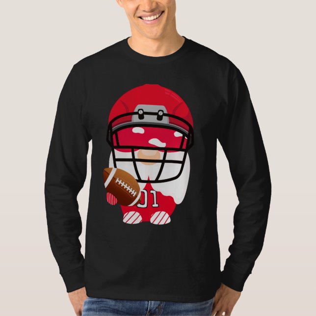 T-shirt Gnomes De Football Américain Hommes Longue Manche (Devant)