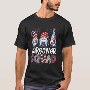 T-shirt Gnomes de l'équipe de soignants Fierté du 4 juille