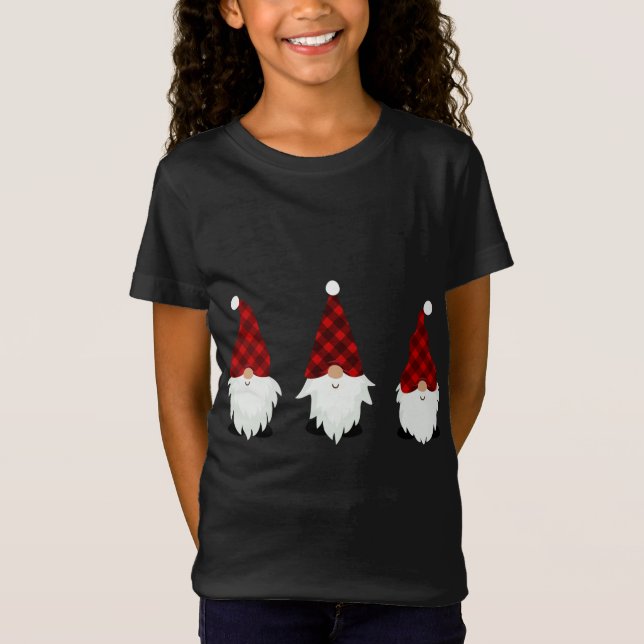 T-Shirt Gnomes de Noël amusants Famille de Noël (Devant)