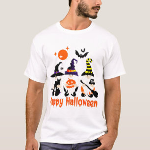 T-shirt Gnomes d'Halloween Mignon Citrouille d'Automne