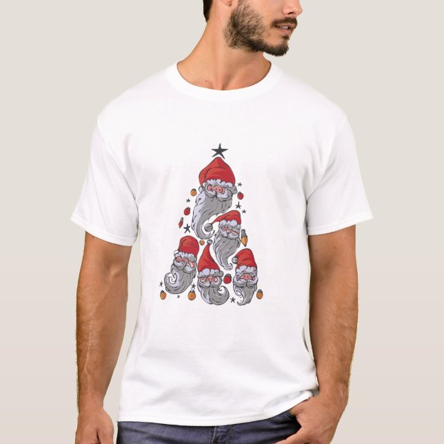 T-shirt Gnomes drôles arbre de Noël (Devant)