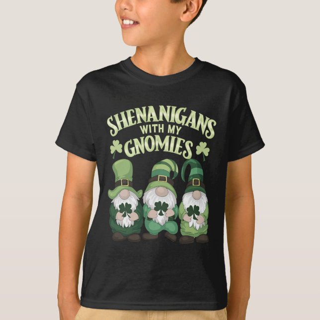 T-shirt Gnomes du trèfle de la Saint-Patrick  (Devant)