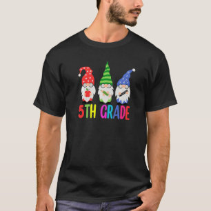T-shirt Gnomes Enseignant de 5e année Première journée Ret