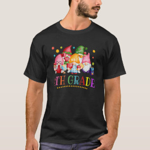 T-shirt Gnomes Enseignants de 4e année Enfants Premier jou